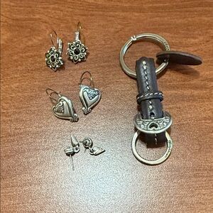 Lot of Brighton earrings and keychain